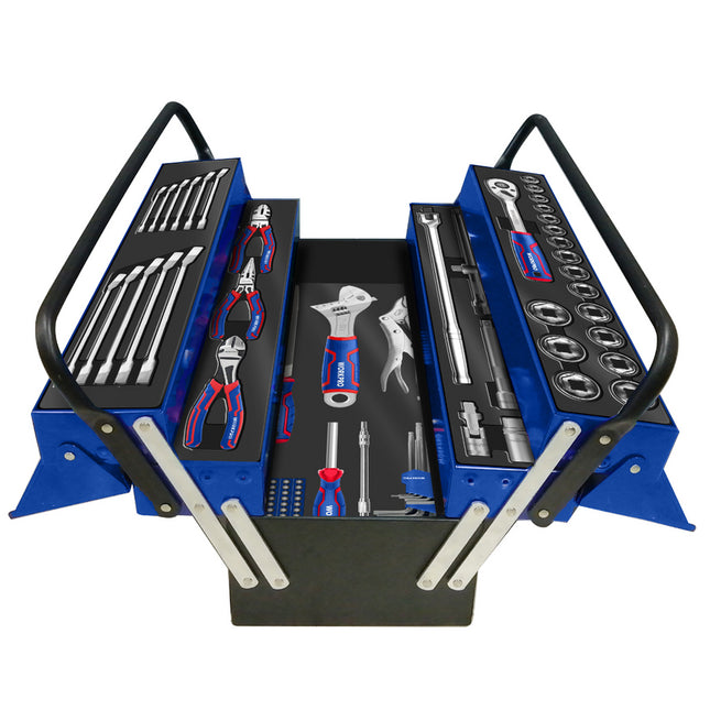 WORKPRO 93 Piece Tool Set with Cantilever Toolbox