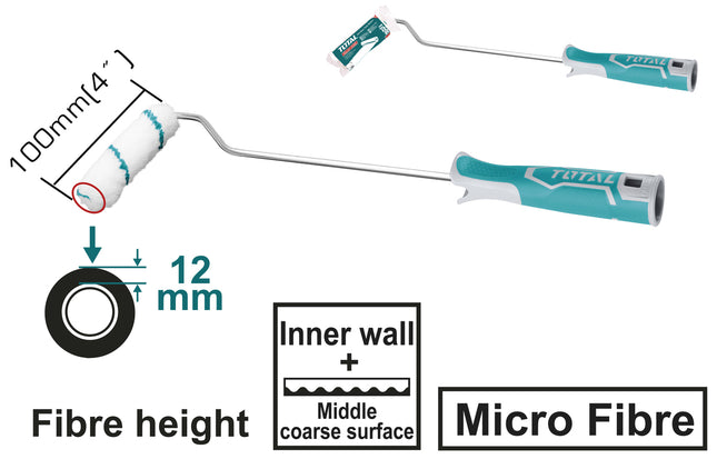 Total Mini Cylinder Brush for Inner Walls 100mm (4")