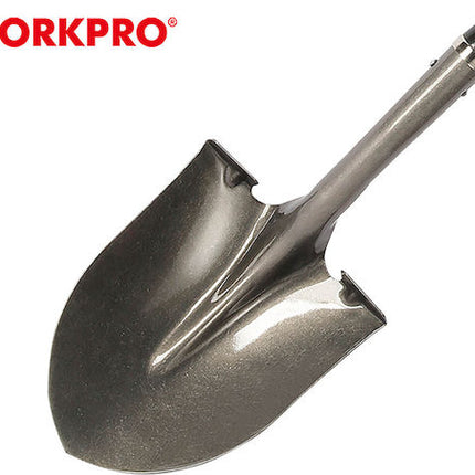 WORKPRO 1480mm Round Point Shovel with Fiberglass Long Handle