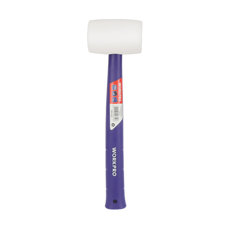 WORKPRO 450g (16oz) Rubber Mallet with Plastic Hollow Handle (White) WORKPRO 450g (16oz) Rubber Mallet with Plastic Hollow Handle (White)