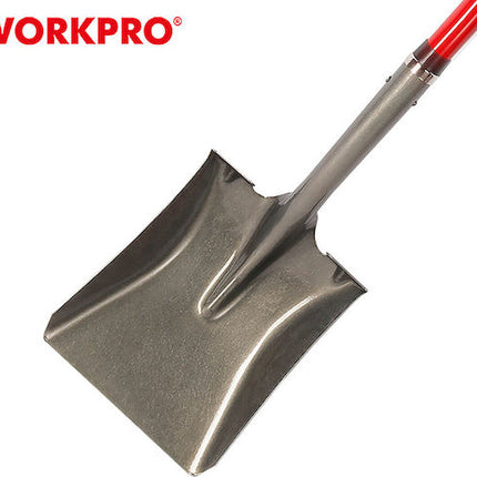 WORKPRO 1480mm Square Head Shovel with Fiberglass Long Handle
