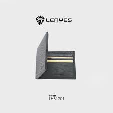 محفظة بطاقات لينييس (Lenyes) موديل LHB1201 - تصميم نحيف للغاية وبسيط - جلد صناعي فاخر - حامل بطاقات متعدد الفتحات - لون أسود