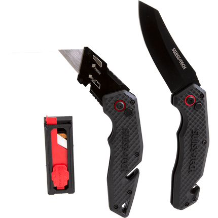 Swiss+Tech 3.5" Folding Pocket Knife Twin Pack
