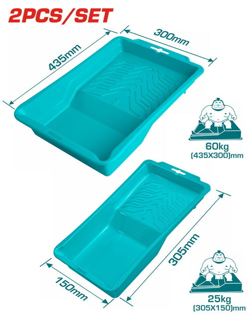  Total 2pcs Paint Tray Set