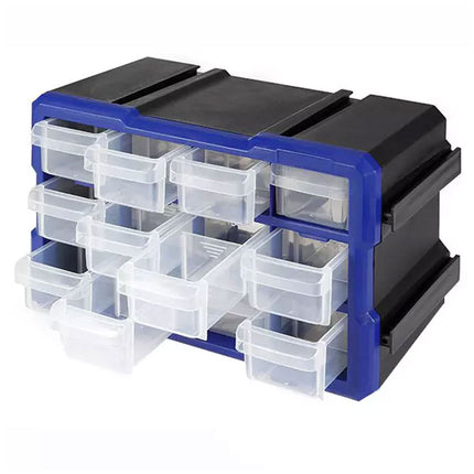 WORKPRO 12-Drawer Stackable and Interlock Parts Organizer