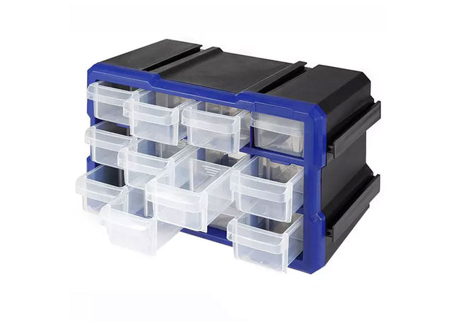 WORKPRO 12-Drawer Stackable and Interlock Parts Organizer