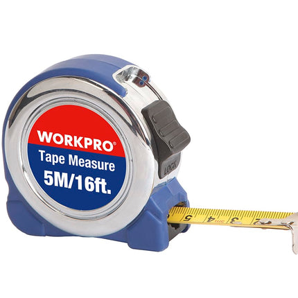WORKPRO 5M (16FT) Chrome Plating Tape Measure