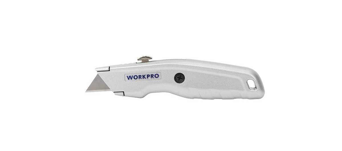 مشرط WORKPRO متعدد الاستخدامات من الألومنيوم القابل للسحب | WP213006 مشرط WORKPRO متعدد الاستخدامات من الألومنيوم القابل للسحب | WP213006