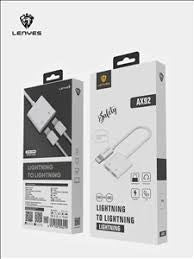Lenyes AX93 Lightning to 3.5mm Audio Adapter - High-Fidelity Sound Transmission - Durable TPE Construction - MFi Compatible for iPhone & iPad - White