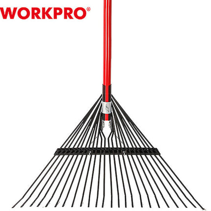 مشط أوراق الحدائق WORKPRO المصنوعة من الألياف الزجاجية الطويلة
