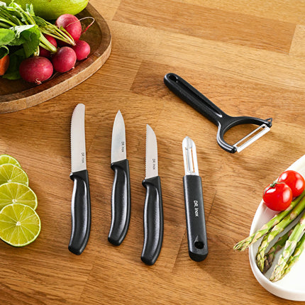 DR.INOX Forces Black 5-Piece Knife Set - Premium Steel