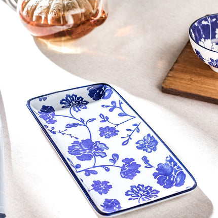 Rêve Bleu Angers New Bone China Rectangle Plate