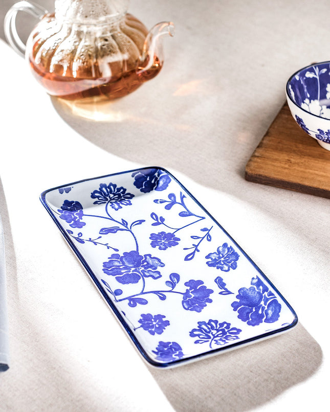 Rêve Bleu Angers New Bone China Rectangle Plate