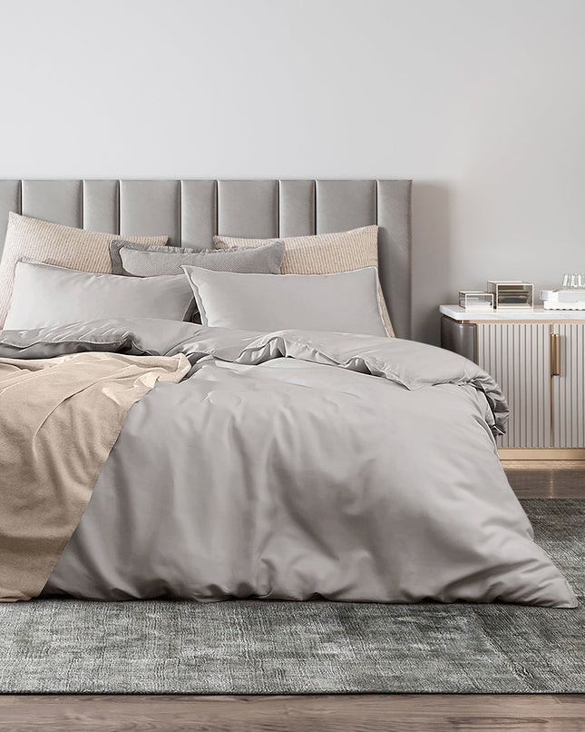 Loire Single Tencel Duvet Cover Set Gray