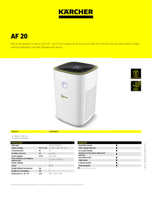 10.25.69.0003KarcherAir purifier AF 20