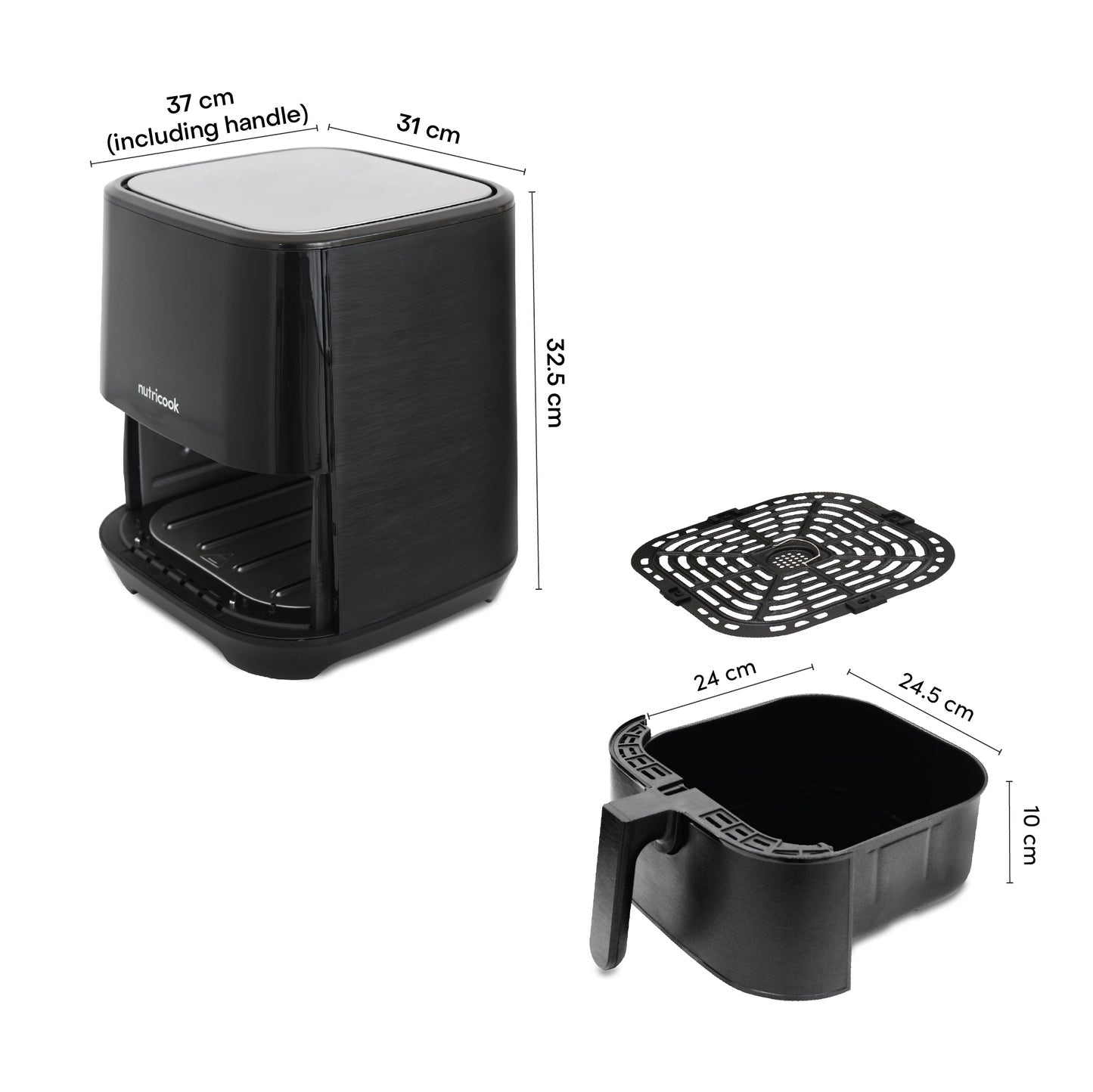 قلاية هوائية NUTRICOOK Air Fryer 2 | سعة 5.5 لتر | تقنية SmartTemp - أسود قلاية هوائية NUTRICOOK Air Fryer 2 | سعة 5.5 لتر | تقنية SmartTemp - أسود