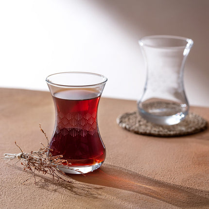 Lavem-Soft Rain 6-Piece Tea Glass Set with Thick Base