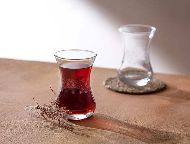 Lavem-Soft Rain 6-Piece Tea Glass Set with Thick Base