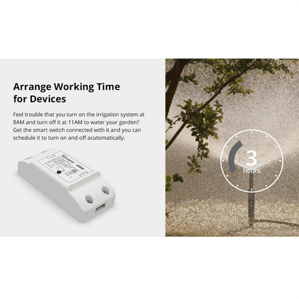 BASICR2 SONOFF BASICR2 Wi-Fi Smart Switch – DIY On/Off Module, Voice Control, 10A, App Scheduling