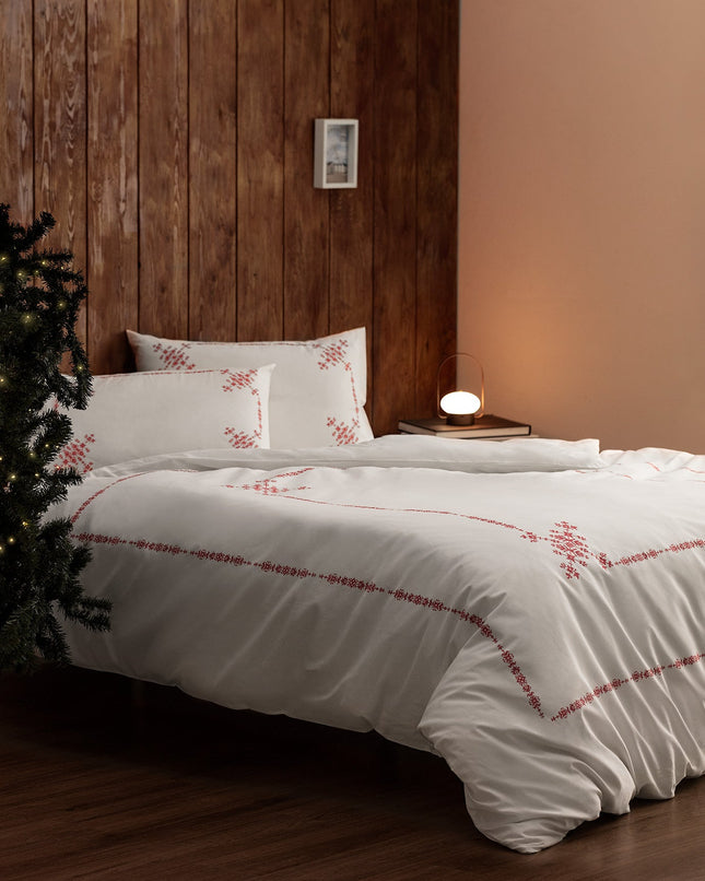 Ruse Double 100% Cotton Duvet Cover Set – Red