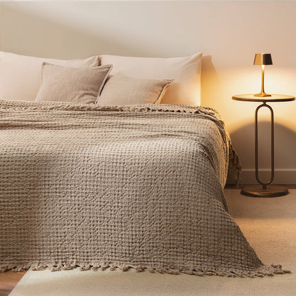 Mulette Double Bedspread Beige Ethno-Modern Texture