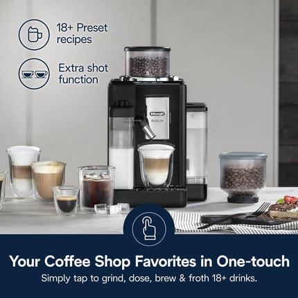 10.12.24.0027DelonghiRivelia Automatic Espresso Machine, Onyx Black