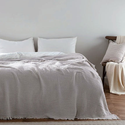 Florinda Double Bedspread Gray Modern Textured Design