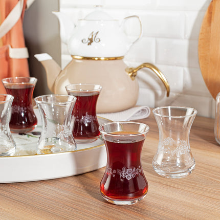 Lavem Nostalgic Flowers 6-Piece Tea Glass Set