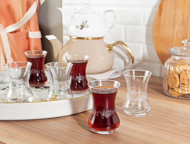 Lavem Nostalgic Flowers 6-Piece Tea Glass Set