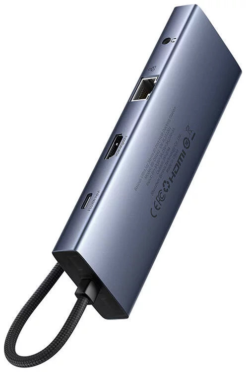 موزع منافذ باسوس الترا جوي (Baseus UltraJoy) نظام 10 في 1 - منفذ USB-C إلى HDMI 4K و VGA - شحن سريع 100 واط PD - منفذ إيثرنت Gigabit - قارئ بطاقات SD/TF - مخرج صوت 3.5 ملم موزع منافذ باسوس الترا جوي (Baseus UltraJoy) نظام 10 في 1 - منفذ USB-C إلى HDMI 4K و VGA - شحن سريع 100 واط PD - منفذ إيثرنت Gigabit - قارئ بطاقات SD/TF - مخرج صوت 3.5 ملم