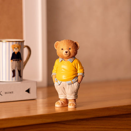 Champ Bear Natural Decorative Trinket Figure