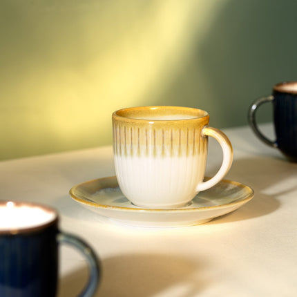 Hiver 6-Piece Coffee Cup Set – Cream & Earth Tones