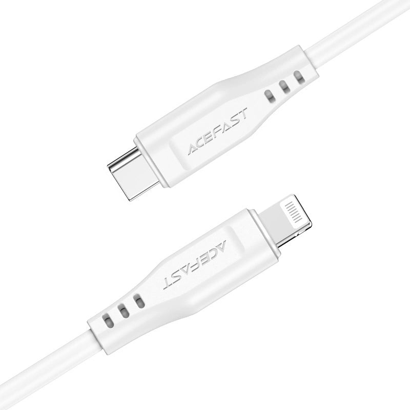 كابل شحن سريع أيس فاست (Acefast C3-01) معتمد من أبل (MFi) من USB-C إلى Lightning، بقوة 30 واط، مصنوع من سبائك الزنك والنايلون المجدول بطول 1.2 متر - متوفر باللونين الأبيض والأسود كابل شحن سريع أيس فاست (Acefast C3-01) معتمد من أبل (MFi) من USB-C إلى Lightning، بقوة 30 واط، مصنوع من سبائك الزنك والنايلون المجدول بطول 1.2 متر - متوفر باللونين الأبيض والأسود