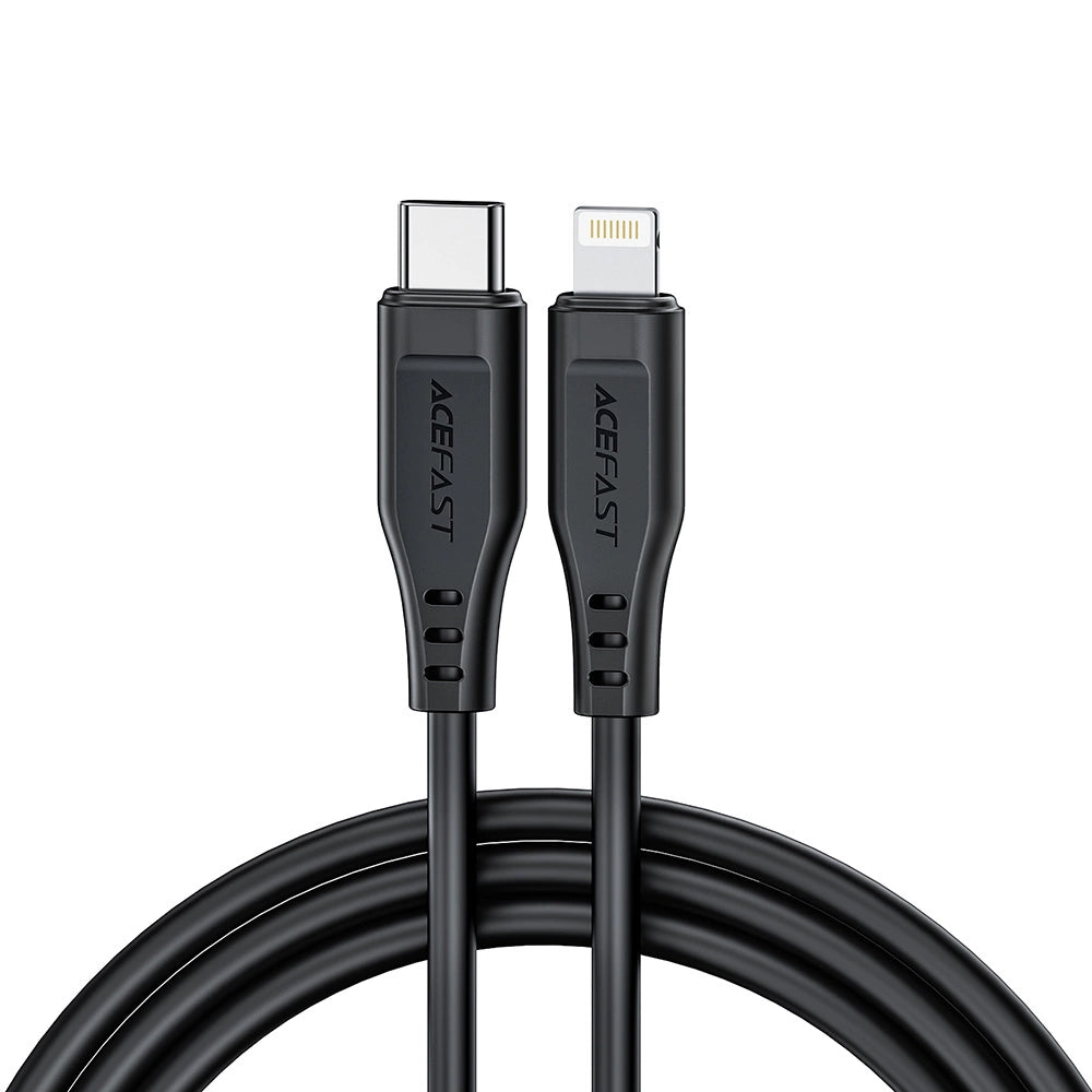 كابل شحن سريع أيس فاست (Acefast C3-01) معتمد من أبل (MFi) من USB-C إلى Lightning، بقوة 30 واط، مصنوع من سبائك الزنك والنايلون المجدول بطول 1.2 متر - متوفر باللونين الأبيض والأسود كابل شحن سريع أيس فاست (Acefast C3-01) معتمد من أبل (MFi) من USB-C إلى Lightning، بقوة 30 واط، مصنوع من سبائك الزنك والنايلون المجدول بطول 1.2 متر - متوفر باللونين الأبيض والأسود
