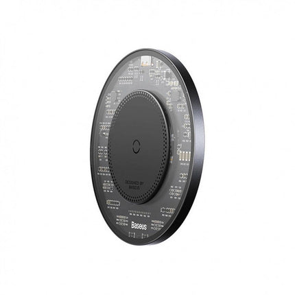 Baseus Simple Mini 3 Magnetic Wireless Charger - 15W Fast Charging - MagSafe Compatible - Built-in LED Display - Ultra-Thin Design - Includes 1m USB-C Cable - Advanced Temperature Control