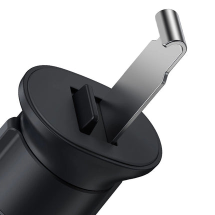 Baseus Metal Age II Gravity Car Phone Holder - Universal Air Vent Mount - One-Handed Operation - Aluminum Alloy Construction - Secure Mechanical Grip - Anti-Slip Silicone Padding - Compatible with 4.7 to 6.7 Inch Smartphones
