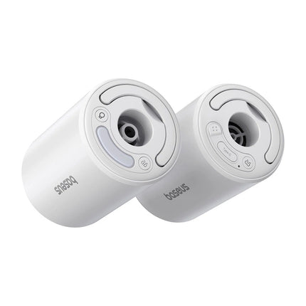 مضخة باسوس بوكيت جو برو (Baseus PocketGo Pro) المحمولة - شحن وتفريغ الهواء - كشاف LED مدمج - للسفر والتخييم - منفذ شحن USB-C