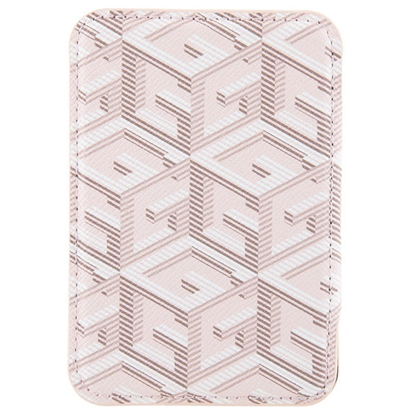 محفظة جيس (Guess) ماج سيف (MagSafe) بنقشة G-Cube مع شريط وشعار جيس - زهري محفظة جيس (Guess) ماج سيف (MagSafe) بنقشة G-Cube مع شريط وشعار جيس - زهري