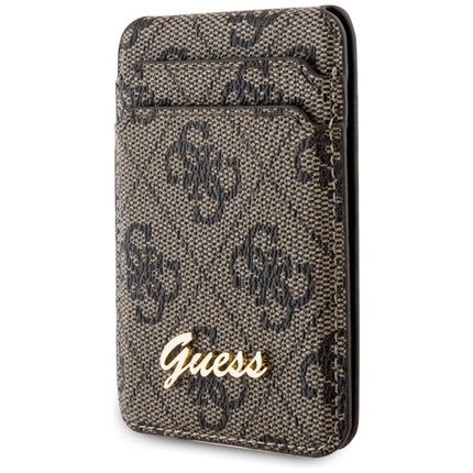 Guess 4G Classic Logo MagSafe Wallet Card Slot with Integrated Stand - Brown