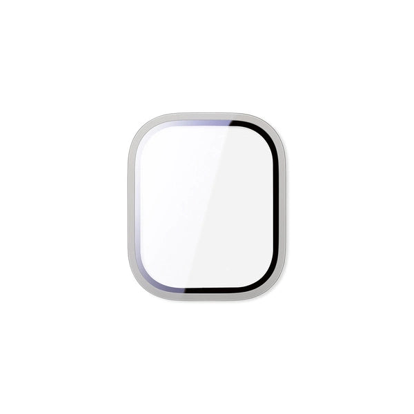 Joyroom JR-IU49 Tempered Glass Screen Protector for Apple Watch Ultra 1/2/3 - 49mm - Titanium Alloy Frame Protection - 9H Hardness - HD Clarity - Titanium Color
