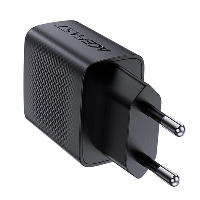 Acefast A82 GaN PD 20W Fast Wall Charger, USB-C Power Delivery, High-Efficiency Compact Adapter & Safety Protection - Black (EU Plug)
