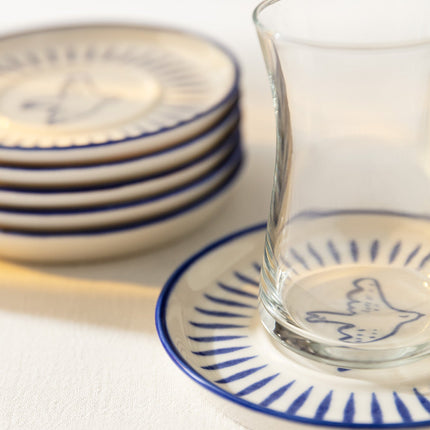 Grande Oiseau 6-Piece Tea Plate Set for Tea Service