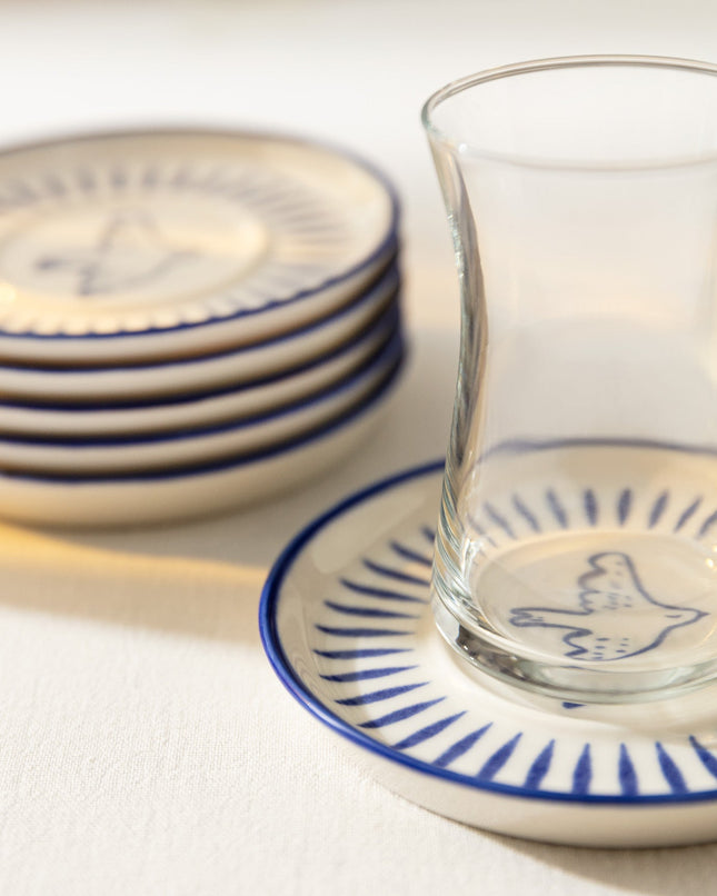 Grande Oiseau 6-Piece Tea Plate Set for Tea Service