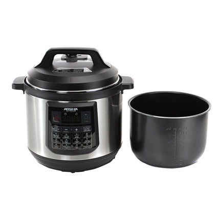 2498 Arshia Multifunctional Digital Stainless Steel Pressure Cooker 8 Litre Non-Stick