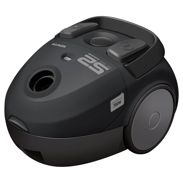 Sencor Bagged Vacuum Cleaner - 700W Eco Motor - 1.5L Dust Bag - HEPA Filter - Telescopic Metal Tube - 5-Level Filtration - Black Finish - Model SVC 52BK-EUE3