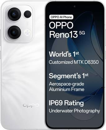 Reno13 5G  White oppo Reno13 5G (Ivory White, 128 GB)