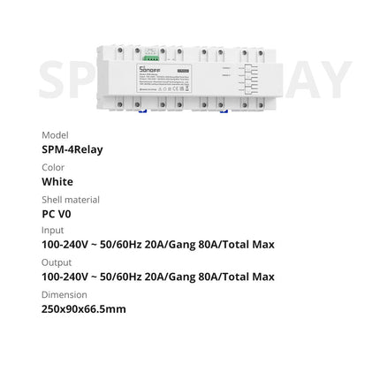 SPM-MAIN SONOFF Smart Stackable Power Meter | SPM