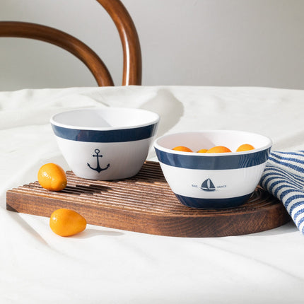 Flori Blue & White Decorative Bowl Set of 2