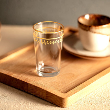 Chapelle Olive Wreath Coffee Glasses Set 100ml 4 Piece
