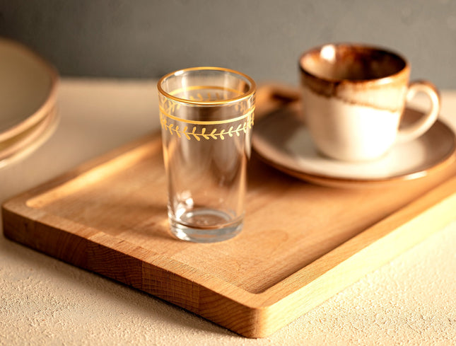 Chapelle Olive Wreath Coffee Glasses Set 100ml 4 Piece